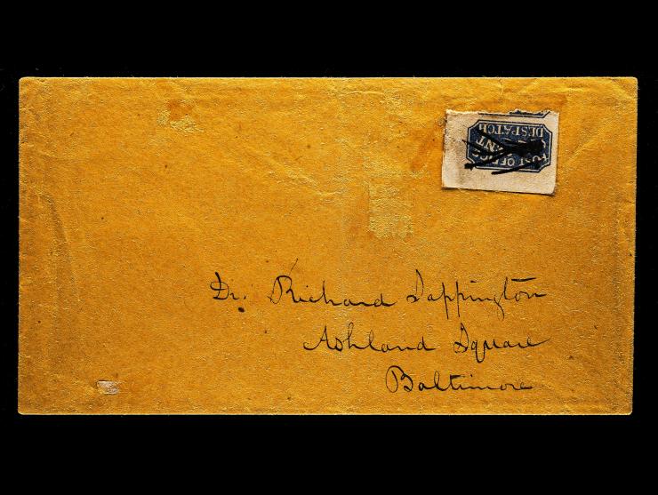 Baltimore Post Office Despatch, 1850, 1c Blue,1LB3 Position 2, On Cover