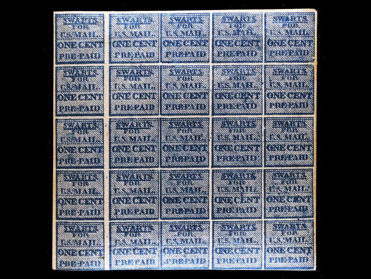Swart’s City Dispatch Post, 1c Blue, 136L14