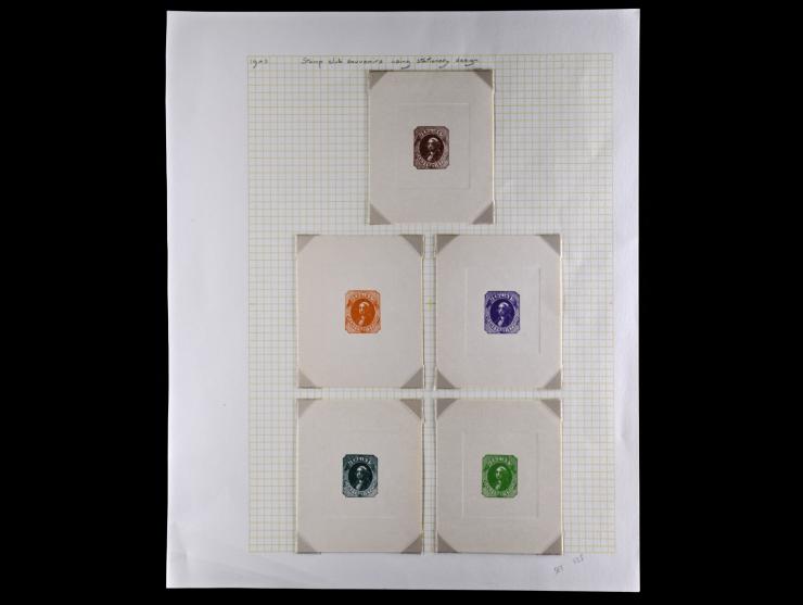 Jenkin's Camden Dispatch, 1943 SOJEX Show Souvenir Cards, Die Sunk on Cards, Group of 5