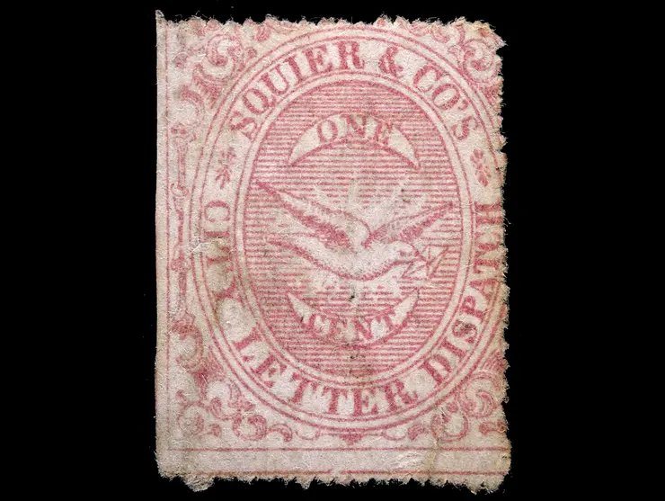 Squier & Co. City Letter Dispatch, 132L2, 1c Rose Brown, Unused, No Gum as Issued