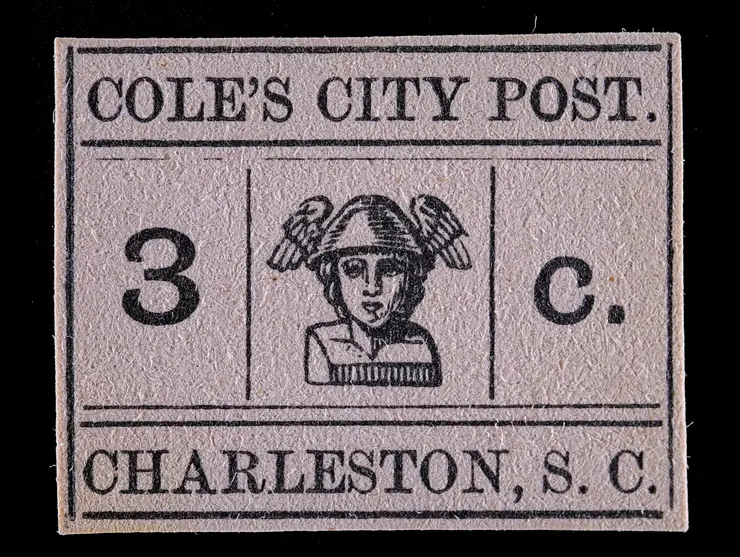 Cole's City Post, 3c Black on Light Pink, Allen Taylor, Bogus Stamp