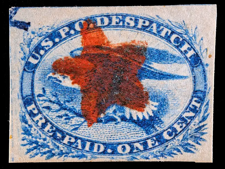 Eagle Carrier, LO2, 1c Blue, Used with Philadelphia Carrier Star