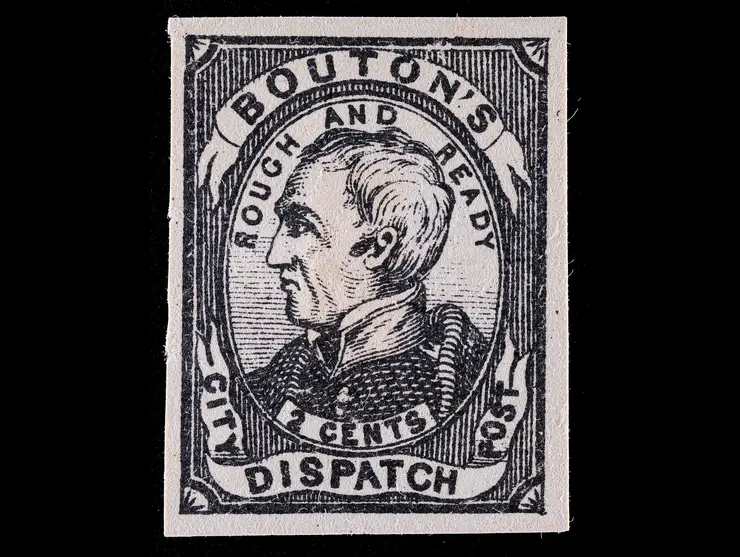 Bouton's City Dispatch Post, 18L1 Reprint Type II, 2c Black, Unused
