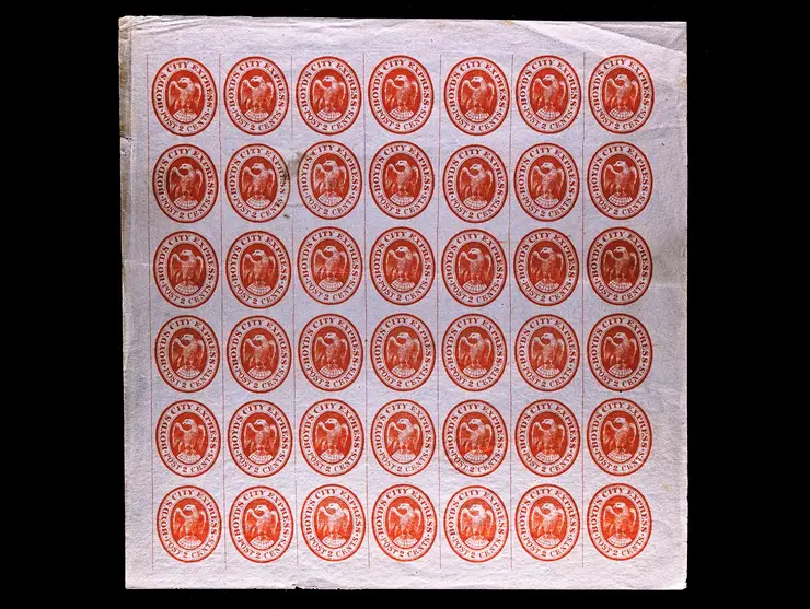Boyd's City Express, 20L12 Forgery C, 2c Reprint, Sheet of 42