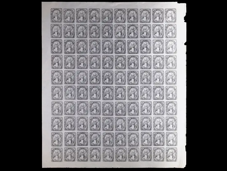 Swarts' City Dispatch Post, 136L Forgery B, Sheet of 100