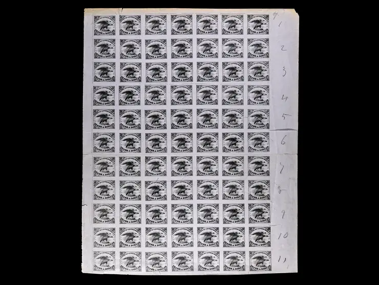 American Letter Mail Co., 5L1 Forgery A, 5c Black