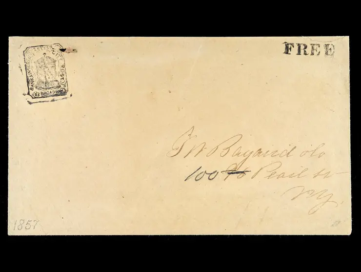 Hussey's Post, 87LUP1, Handstamped Wrapper, "FREE" Straightline on Local Cover