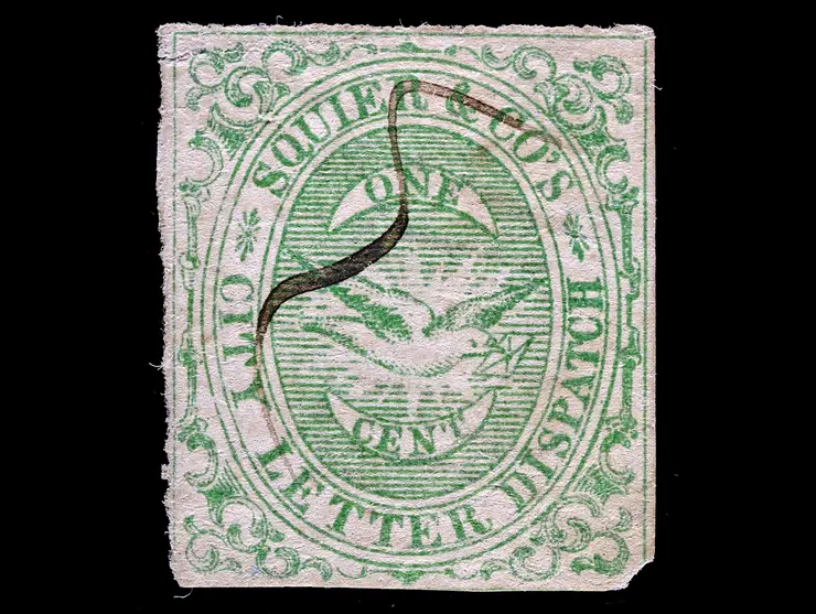 Squier & Co. City Letter Dispatch, 132L4, 1c Green, Used