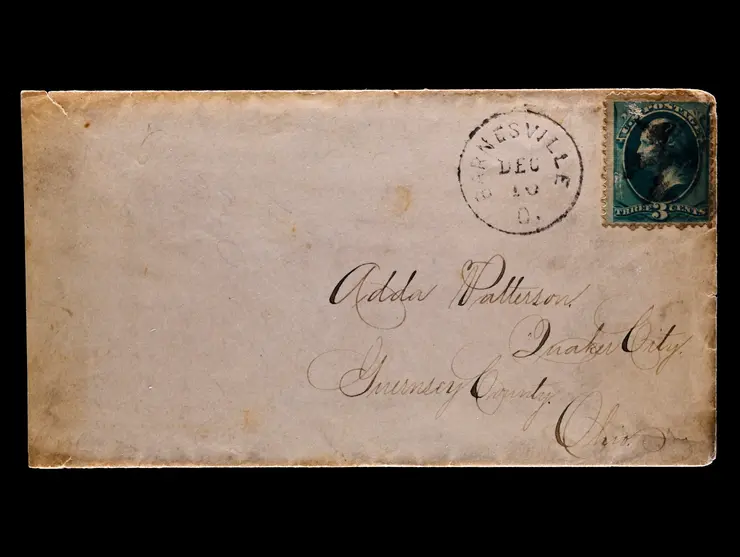 Friend's Boarding School, 151L1 Type I, 1c Black and #158 3c Green on Cover to Ohio