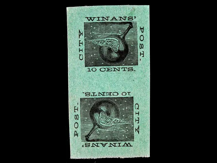 Winan's City Post, 10c Bogus C, Tete-Beche Pair