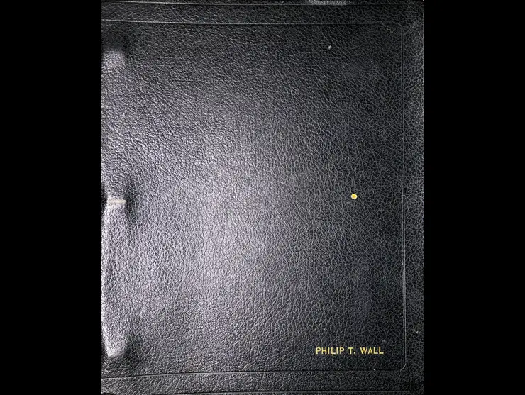 Philip T. Wall Personal Binder on Franklin Carrier Research