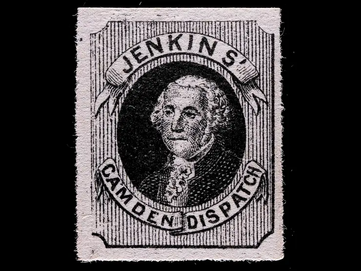 Jenkins' Camden Dispatch, 89L1, Black, Extremeley Large Margins, Unused