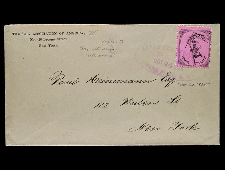 Boyd's City Dispatch, 20L56, 1c Black on Pink, Tied on Cover
